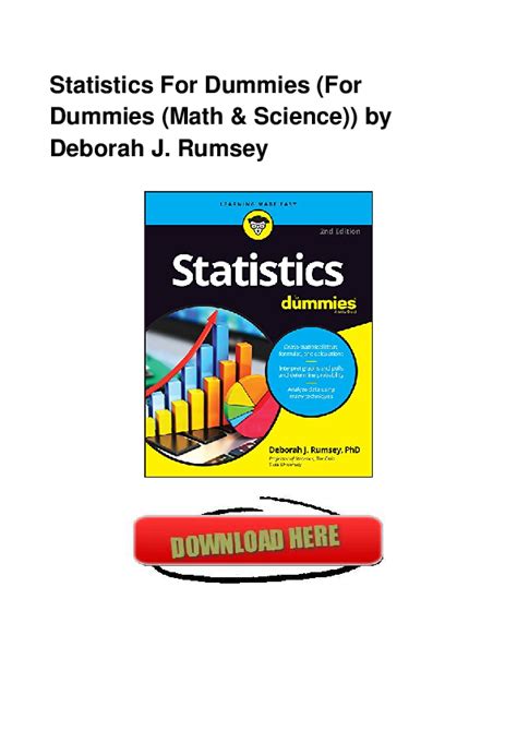  Statistics for Dummies: Ein unerwartetes Meisterwerk der wissenschaftlichen Methodik!